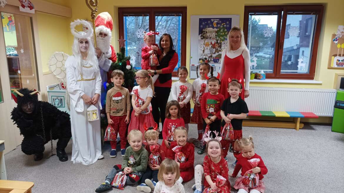 NÁVŠTĚVA MIKULÁŠE, ČERTÍKA A ANDĚLA V NAŠÍ ŠKOLCE