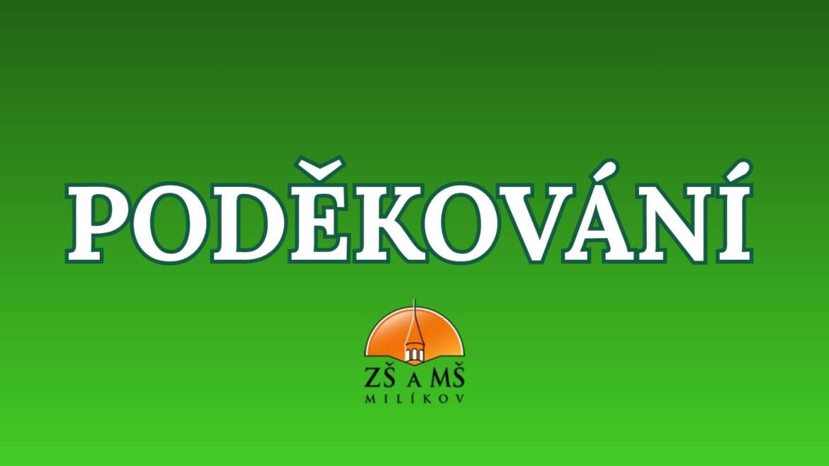 PODĚKOVÁNÍ